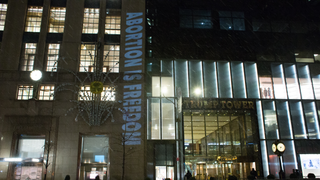 Shout Your Abortion Projects 'Abortion Is Freedom' and 'Fuck Your Wall' Onto Trump Tower